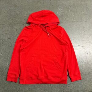 Ethika‎ Mens Red Pullover Hoodie Raglan Sleeve Kangaroo Pocket Sweatshirt Large